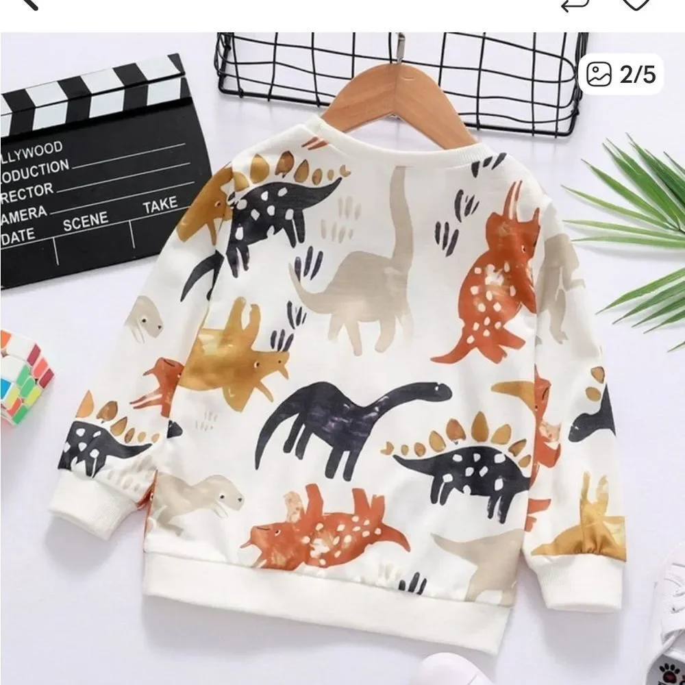 BABY BOYS NWT SIZE 6-9 MONTHS DINOSAUR SWEATSHIRT